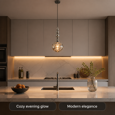 Modern Metal & Glass Pendant Light