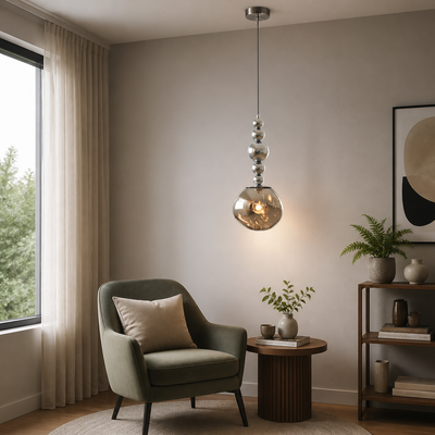 Modern Metal & Glass Pendant Light