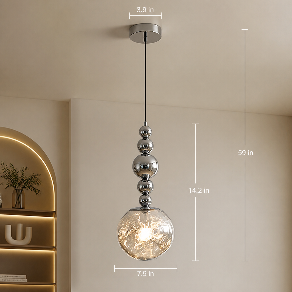 Modern Metal & Glass Pendant Light
