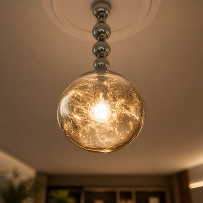 Modern Metal & Glass Pendant Light