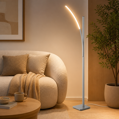 Modern Metal LED Gooseneck Floor Lamp