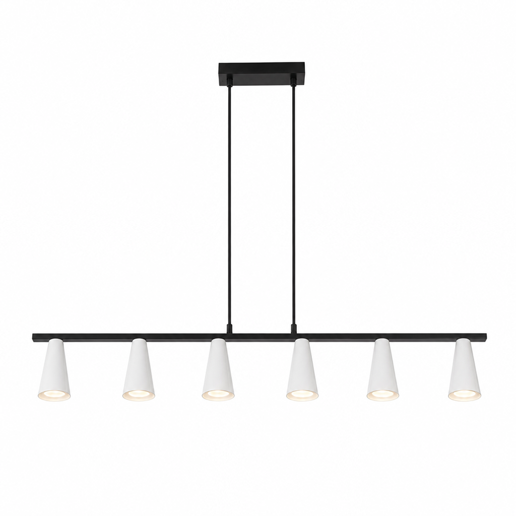 Modern Metal Six-Light Chandelier