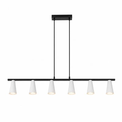 Modern Metal Six-Light Chandelier