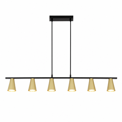 Modern Metal Six-Light Chandelier