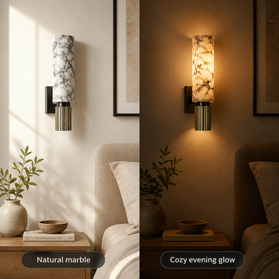 Modern Natural Marble LED Wall Sconce