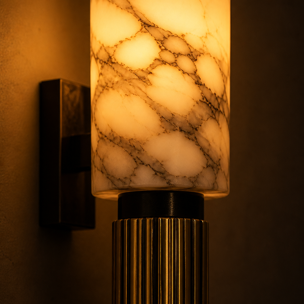 Modern Natural Marble LED Wall Sconce