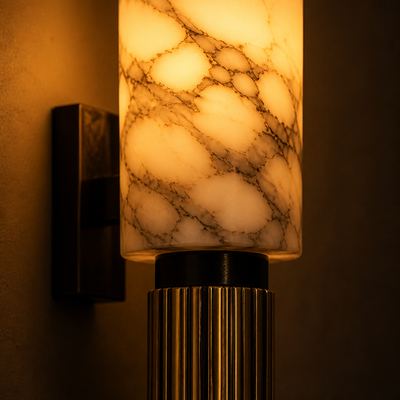 Modern Natural Marble LED Wall Sconce