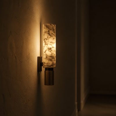 Modern Natural Marble LED Wall Sconce