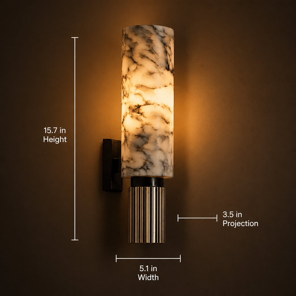 Modern Natural Marble LED Wall Sconce