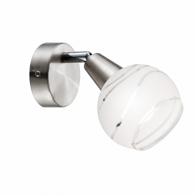 Modern Nickel & Glass Adjustable Spotlight Wall Sconce