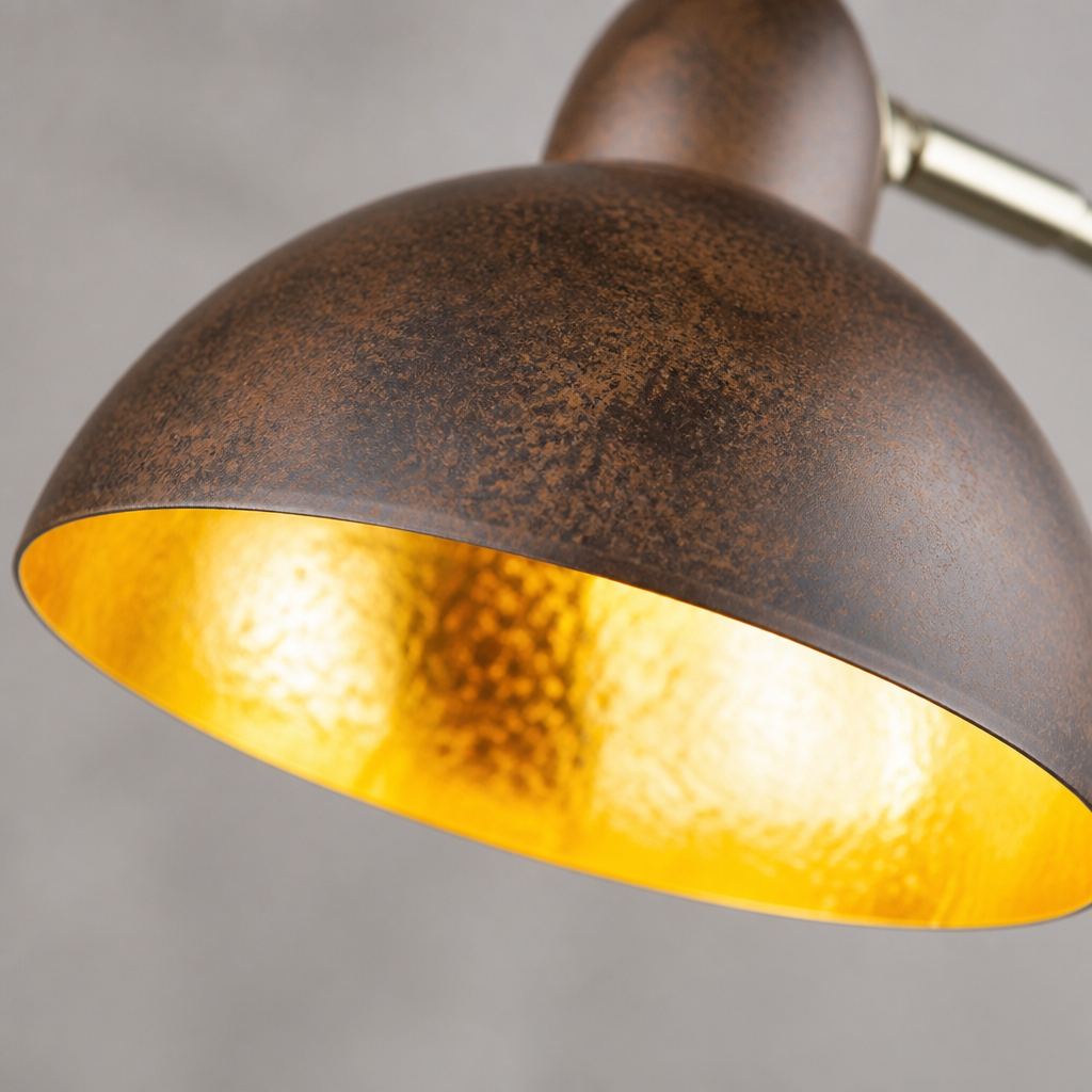 Modern Rust Metal Arc Floor Lamp