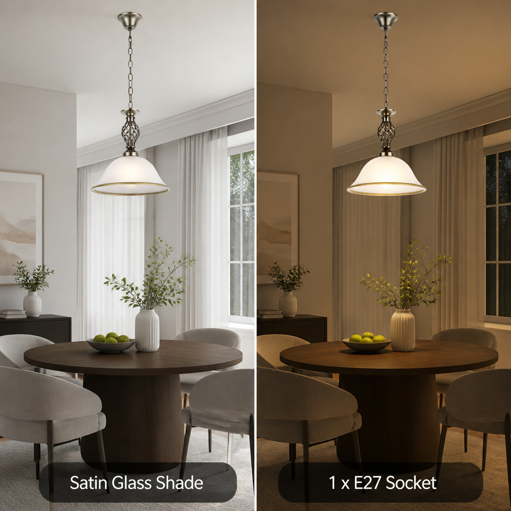 Modern Satin Glass Pendant Light