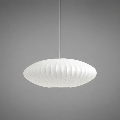 Modern Silk Bubble Shade Pendant Light