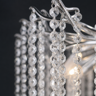 Modern Silver Crystal LED Floor Lamp