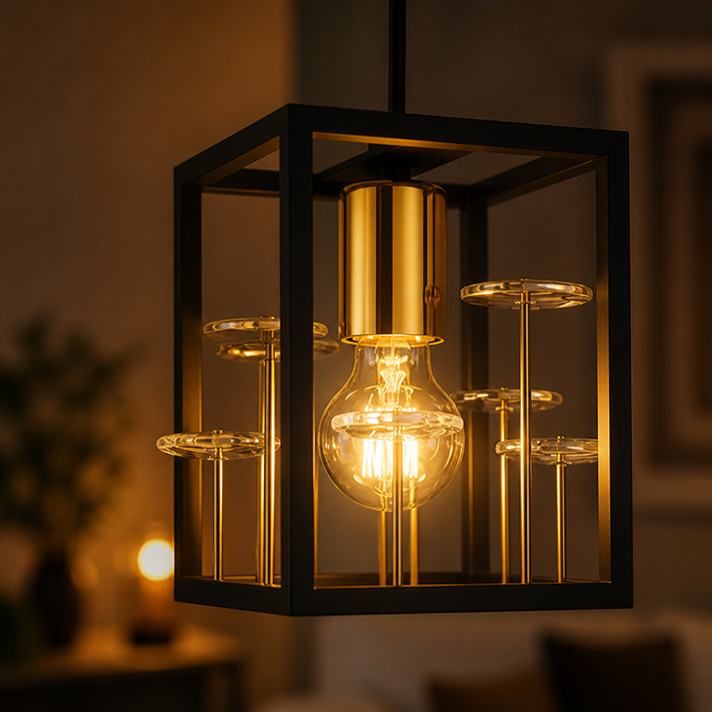 Modern Smoked Crystal LED Pendant Light