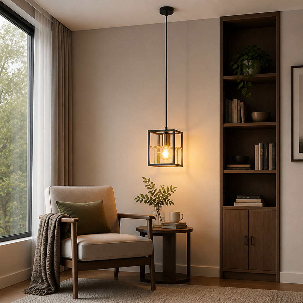 Modern Smoked Crystal LED Pendant Light
