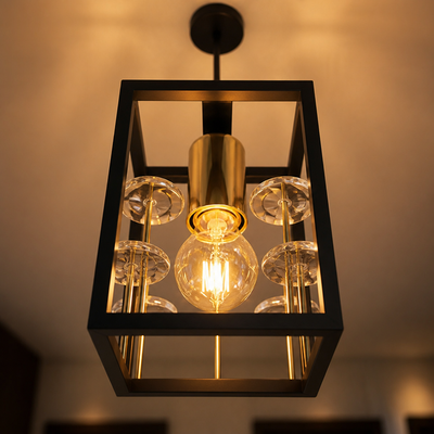 Modern Smoked Crystal LED Pendant Light