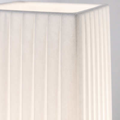 Modern White Textile Two-Light Floor Lamp