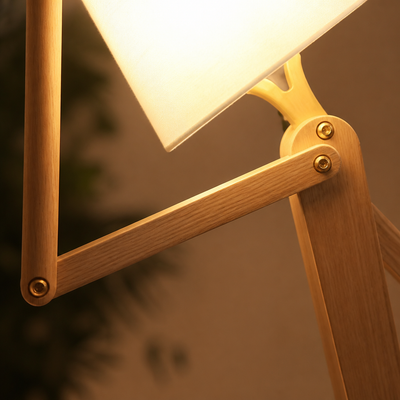 Modern Wood LED Humanoid Floor Lamp