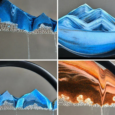 Moving Sand Picture Glass & ABS Frame Stress Relief