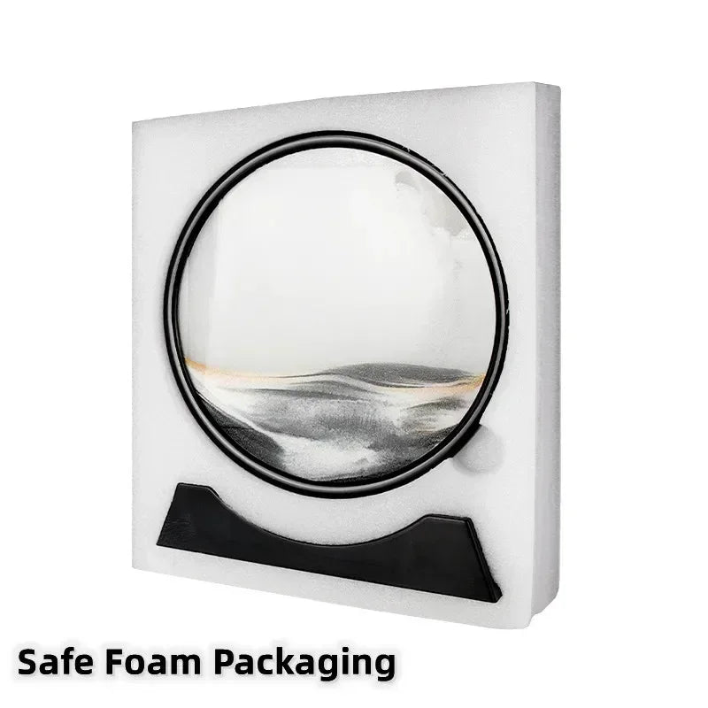 Moving Sand Picture Glass & ABS Frame Stress Relief