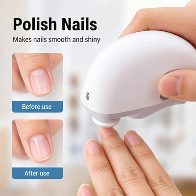 Nail Trimmer 3-In-1 Cut File Polish USB Rechargeable