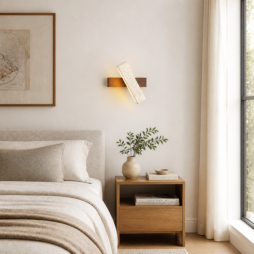 Natural Stone LED Handcrafted Wall Sconce