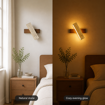 Natural Stone LED Handcrafted Wall Sconce