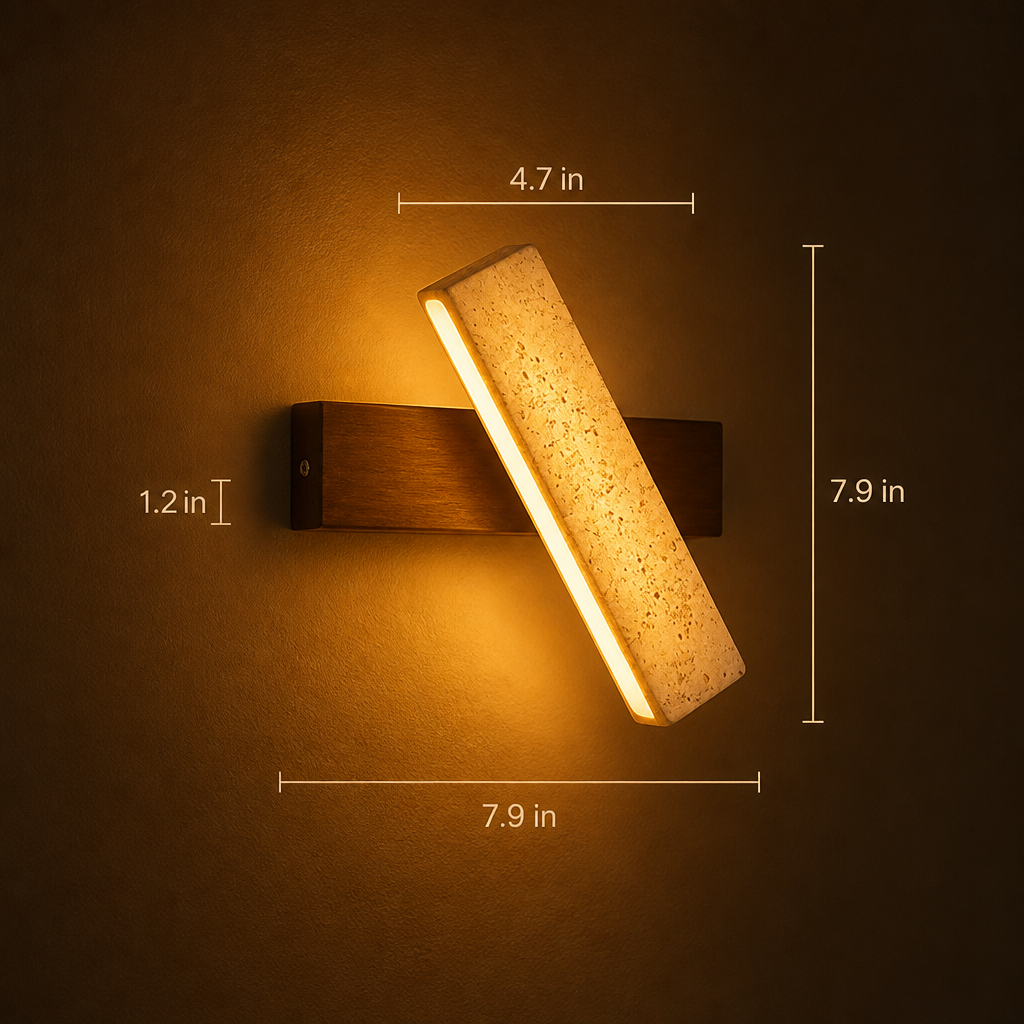 Natural Stone LED Handcrafted Wall Sconce
