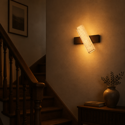 Natural Stone LED Handcrafted Wall Sconce