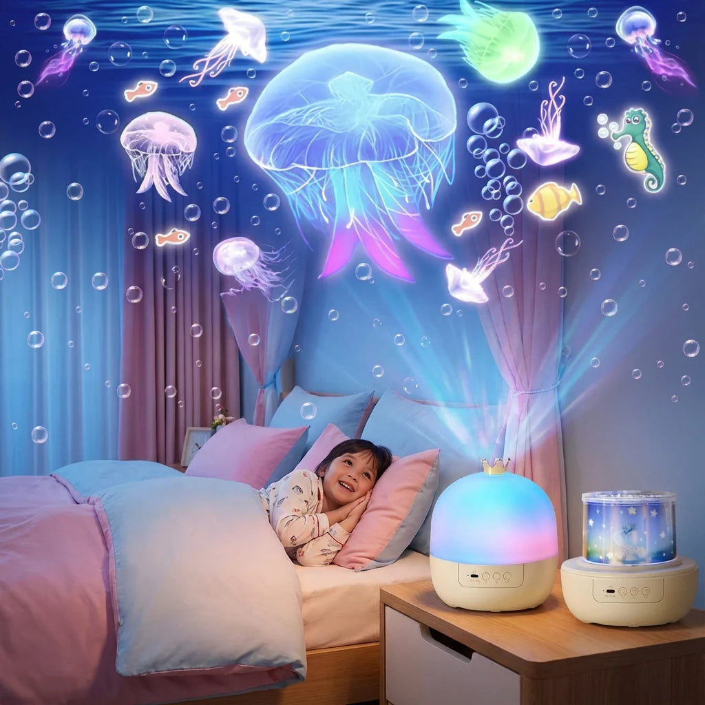 Night Light & Projector Starry Sky & Ocean Dimmable