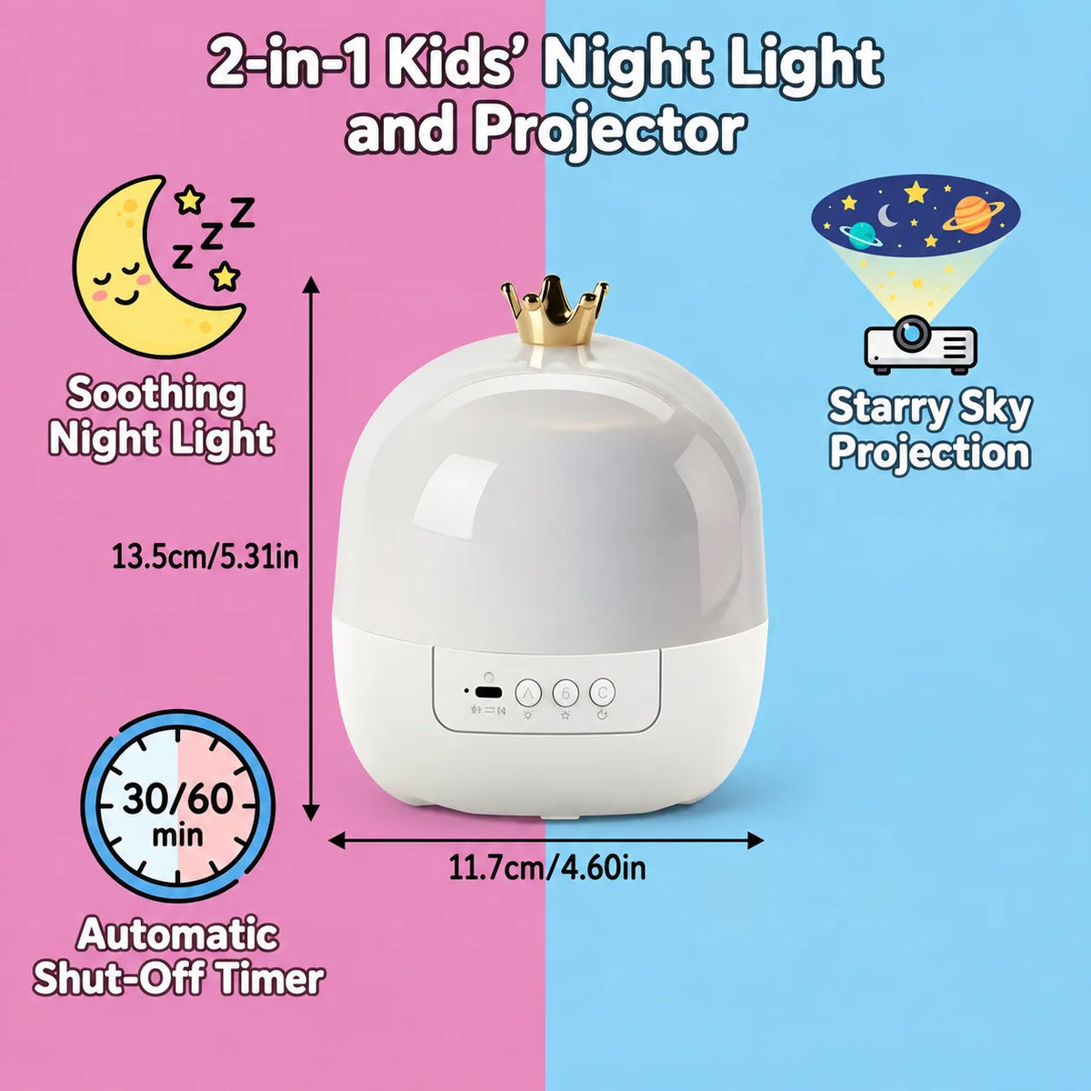 Night Light & Projector Starry & Underwater Dim Light