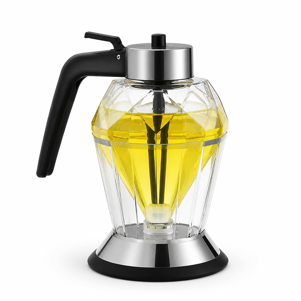 Oil Dispenser Diamond Glass Drip-Proof & Anti-Slip Base