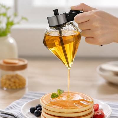 Oil Dispenser Diamond Glass Drip-Proof & Anti-Slip Base