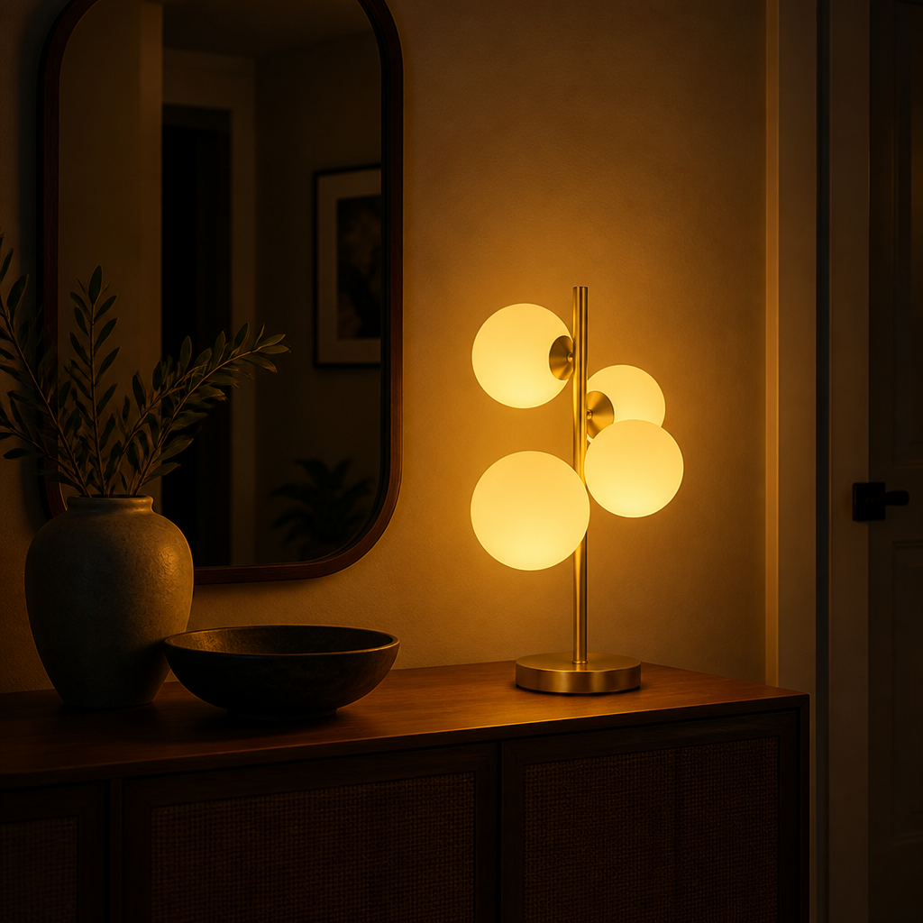 Opal Glass Table Lamp
