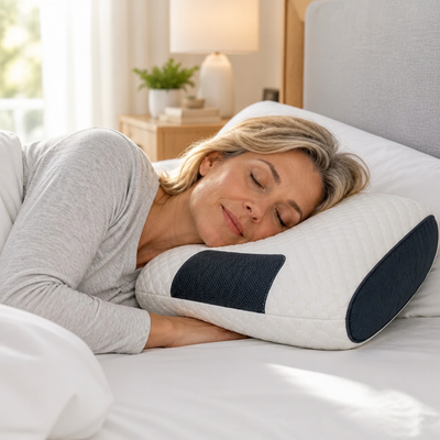 Orthopedic Neck Pillow Ergonomic Contour Two Height Options