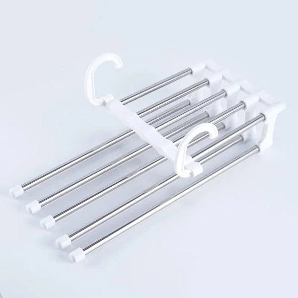 Pants Hanger Organizer Foldable 5-In-1 Stainless Steel