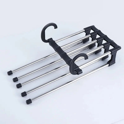 Pants Hanger Organizer Foldable 5-In-1 Stainless Steel