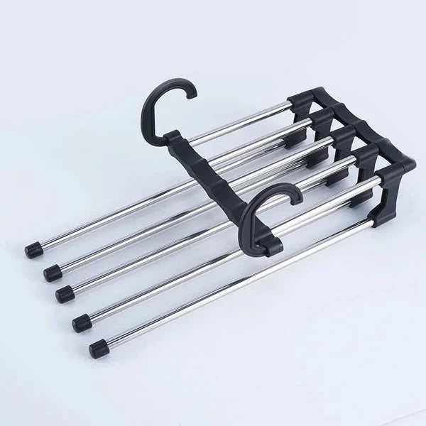 Pants Hanger Organizer Foldable 5-In-1 Stainless Steel