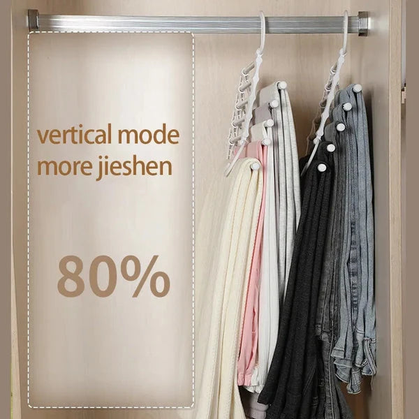 Pants Hanger Organizer Foldable 5-In-1 Stainless Steel