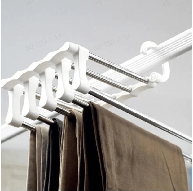 Pants Hanger Organizer Foldable 5-In-1 Stainless Steel