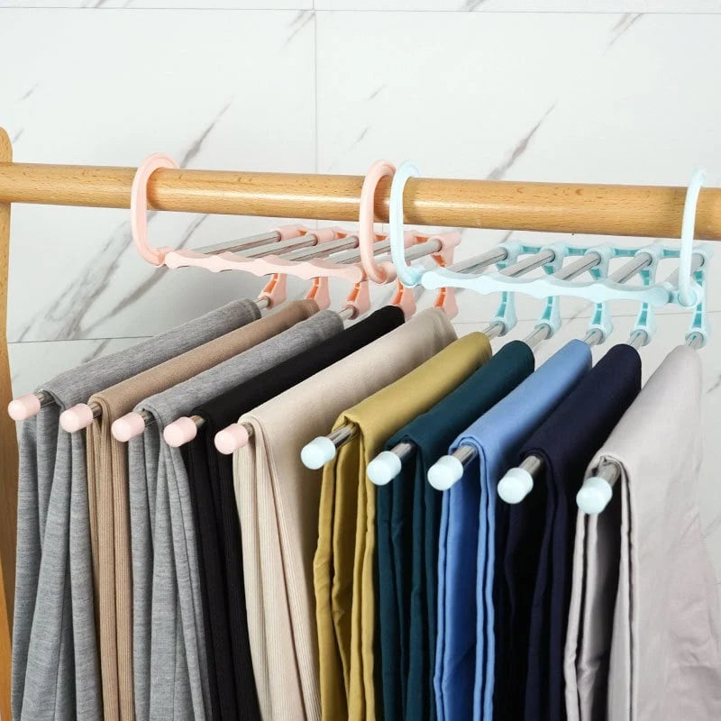 Pants Hanger Organizer Foldable 5-In-1 Stainless Steel