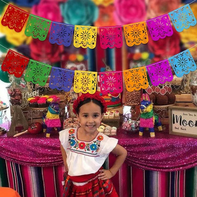 Papel Picado Garland Traditional Multicolor & Weatherproof