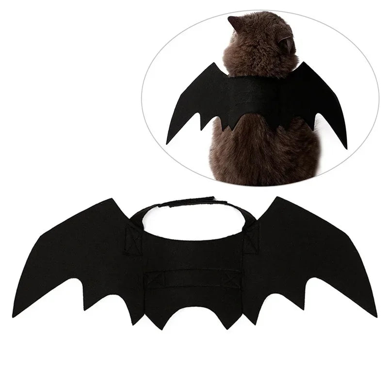 Pet Costume Bat Wings Adjustable Velcro & Lightweight Felt
