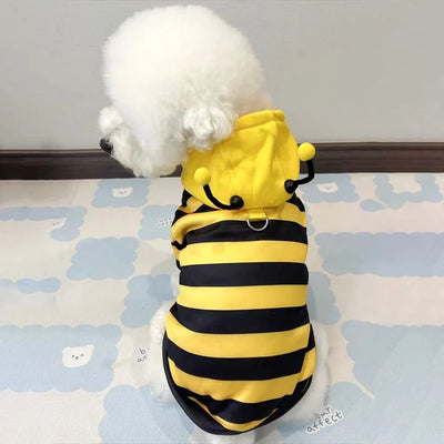 Pet Hoodie Bee Design Soft Fleece Pull-Over