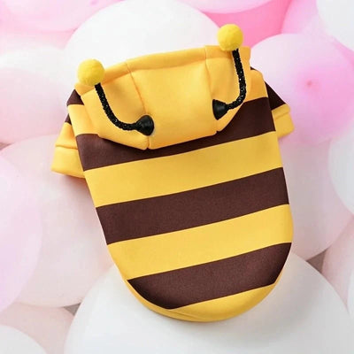 Pet Hoodie Bee Design Soft Fleece Pull-Over