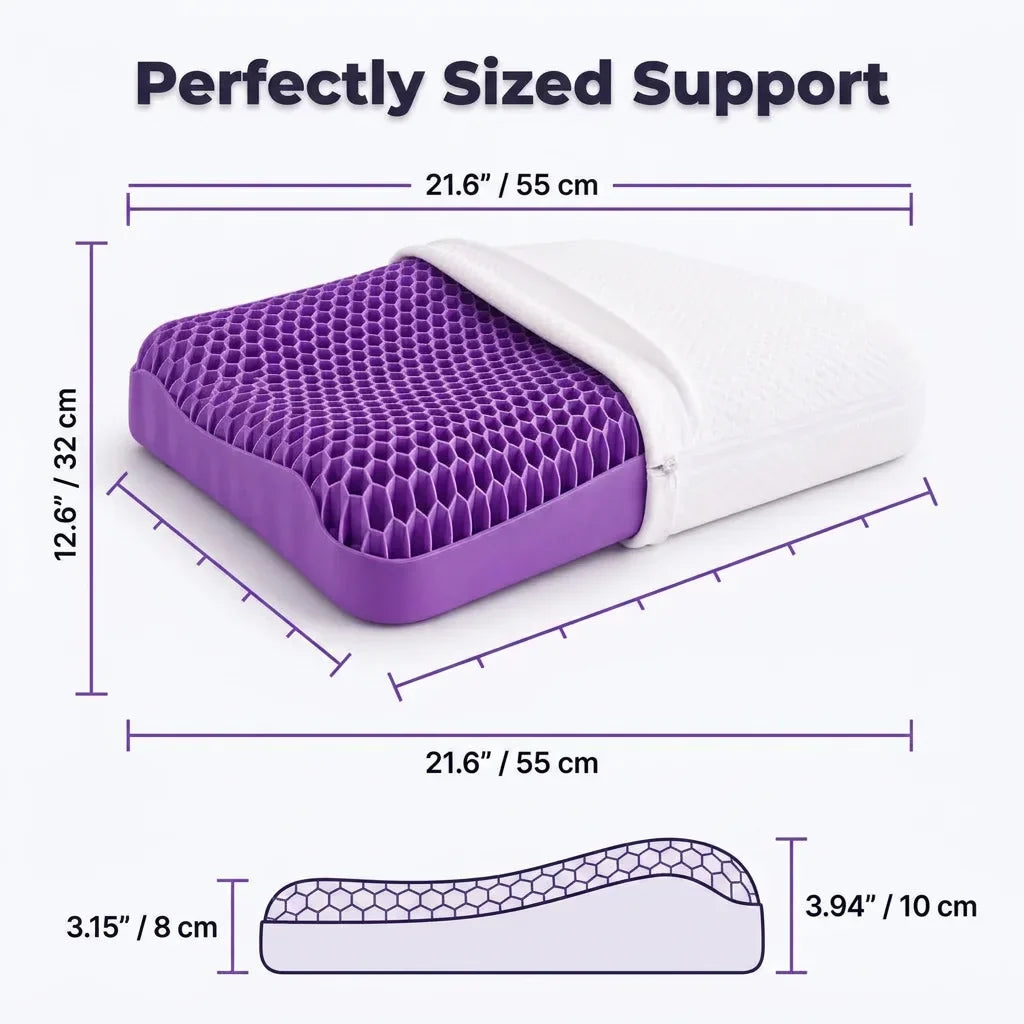 Pillow Ergonomic Cooling Honeycomb TPE Grid