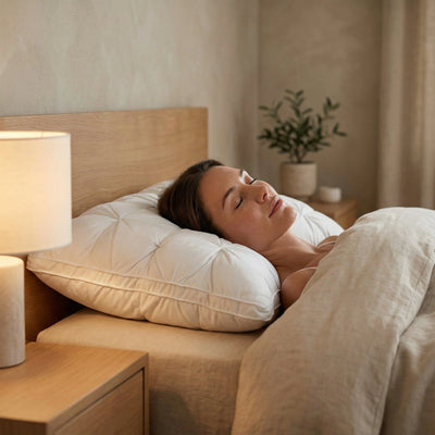 Pillow Goose Down Hotel-Style Breathable Cotton Cover
