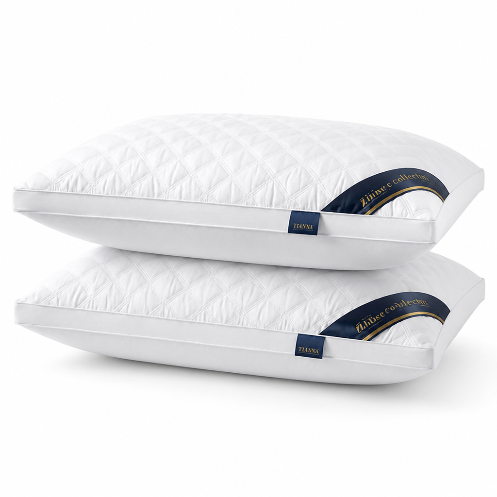 Pillow Set Hypoallergenic Medium-Firm Washable Covers Set of 2