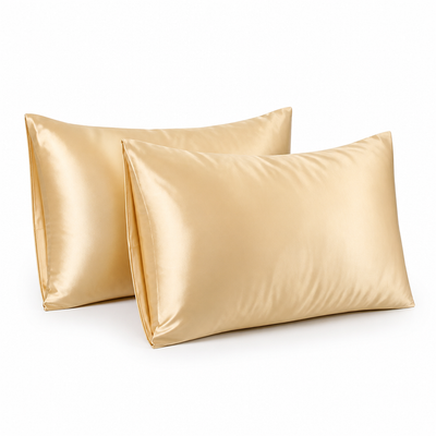 Pillowcases Silky Polyester Machine Washable Set of 2
